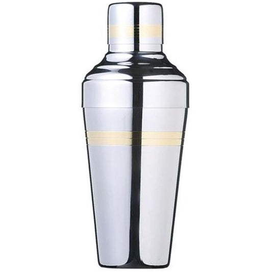 バロンカクテルシェーカー ゴールドライン/ミラー仕上げ<YUKIWA>(ユキワ)