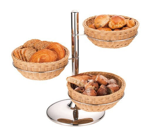 パンかごスタンド(丸型 3段/PP)<YUKIWA>(ユキワ)