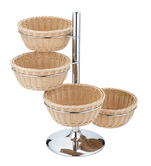 パンかごスタンド(丸型 4段/PP)<YUKIWA>(ユキワ)