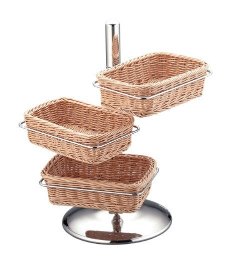 パンかごスタンド(角型 3段/PP)<YUKIWA>(ユキワ)